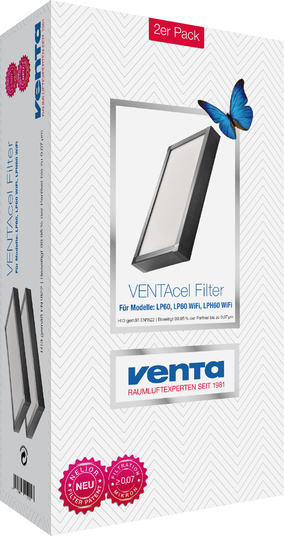 Premium VENTAcel H13 Filter 2x